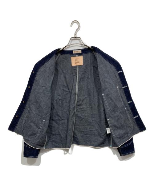 JAPAN BLUE JEANS（ジャパンブルージーンズ）JAPAN BLUE JEANS (ジャパンブルージーンズ) ノーカラーデニムカバーオール インディゴ サイズ:Sの古着・服飾アイテム