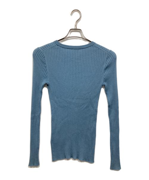 IENA（イエナ）IENA (イエナ) イタリア ヤーン RIB クループルオーバー ブルー サイズ:サイズ記載なしの古着・服飾アイテム