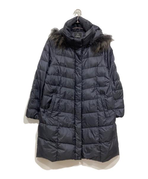 23区（ニジュウサンク）23区 (ニジュウサンク) ラクーンファー付ダウンコート ネイビー サイズ:44の古着・服飾アイテム