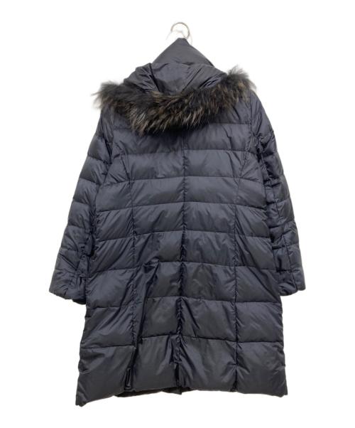23区（ニジュウサンク）23区 (ニジュウサンク) ラクーンファー付ダウンコート ネイビー サイズ:44の古着・服飾アイテム