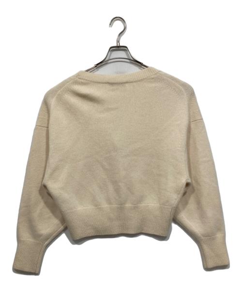 Noble（ノーブル）Noble (ノーブル) カシミヤ混Vネックパフスリーブカーディガン アイボリー サイズ:サイズ記載なしの古着・服飾アイテム