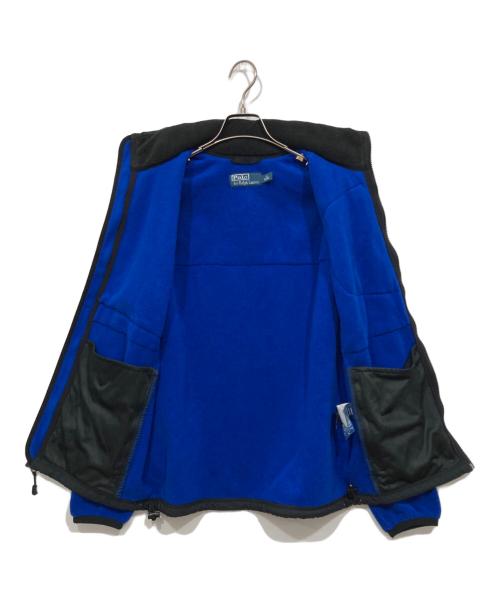 POLO RALPH LAUREN（ポロ・ラルフローレン）POLO RALPH LAUREN (ポロ・ラルフローレン) フリースジャケット ブルー×ブラック サイズ:XSの古着・服飾アイテム