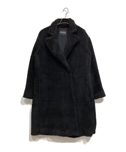 EMPORIO ARMANI（エンポリオ アルマーニ）EMPORIO ARMANI (エンポリオ アルマーニ) ウーマンボアロングコート ブラック サイズ:EU42の古着・服飾アイテム