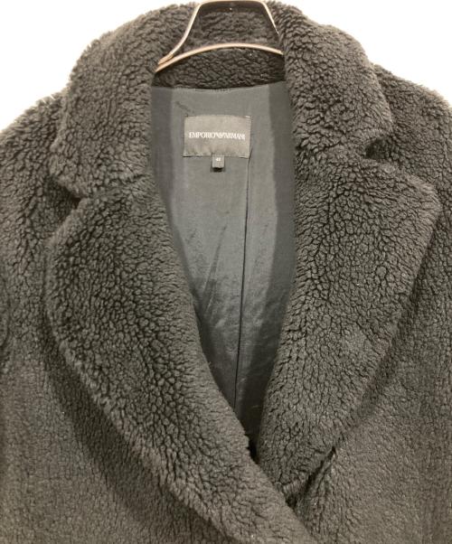 EMPORIO ARMANI（エンポリオ アルマーニ）EMPORIO ARMANI (エンポリオ アルマーニ) ウーマンボアロングコート ブラック サイズ:EU42の古着・服飾アイテム