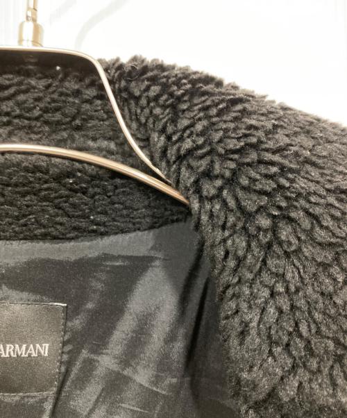 EMPORIO ARMANI（エンポリオ アルマーニ）EMPORIO ARMANI (エンポリオ アルマーニ) ウーマンボアロングコート ブラック サイズ:EU42の古着・服飾アイテム