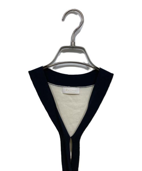 BALLSEY（ボールジィ）BALLSEY (ボールジィ) ストレッチタックドット Vネックカーディガン ホワイト サイズ:Sの古着・服飾アイテム