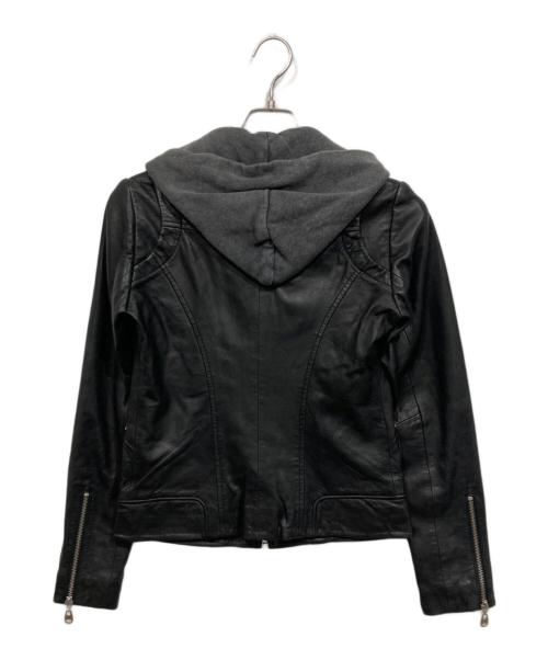 DOMA（ドマ）DOMA (ドマ) フードドッキングレザージャケット ブラック サイズ:XS 未使用品の古着・服飾アイテム