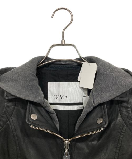 DOMA（ドマ）DOMA (ドマ) フードドッキングレザージャケット ブラック サイズ:XS 未使用品の古着・服飾アイテム