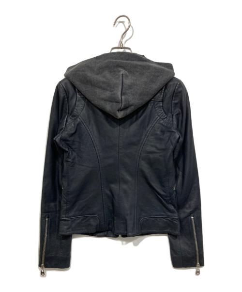 DOMA（ドマ）DOMA (ドマ) フードドッキングレザージャケット ネイビー サイズ:XS 未使用品の古着・服飾アイテム