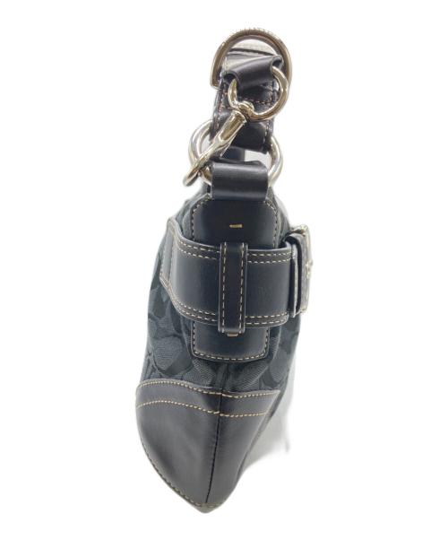 COACH（コーチ）COACH (コーチ) ソーホー シグネチャー ホーボー ショルダーバッグ ブラックの古着・服飾アイテム
