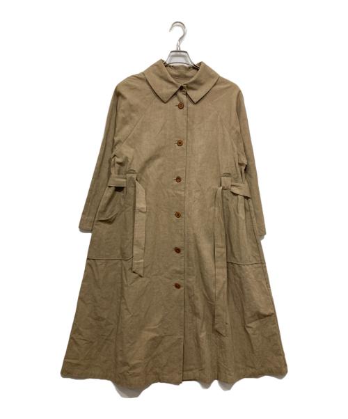 magali（マガリ）magali (マガリ) コットンリネン・ウェザー・トレンチコート ベージュ サイズ:FREEの古着・服飾アイテム