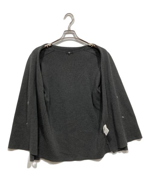 PLST（プラステ）PLST (プラステ) レーヨン混ニットジャケット グレー サイズ:Sの古着・服飾アイテム