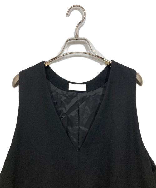 KAGURE（カグレ）kagure (カグレ) ウールフラノAラインワンピース ブラック サイズ:Freeの古着・服飾アイテム