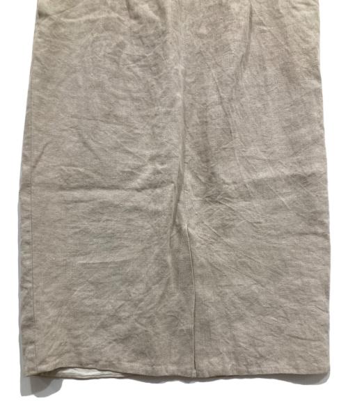 23区（ニジュウサンク）23区 (ニジュウサンク) ノースリーブリネンワンピース ベージュ サイズ:38の古着・服飾アイテム