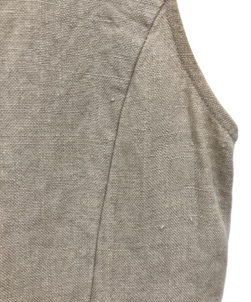 23区（ニジュウサンク）23区 (ニジュウサンク) ノースリーブリネンワンピース ベージュ サイズ:38の古着・服飾アイテム