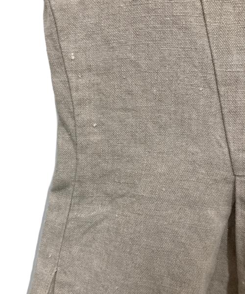 23区（ニジュウサンク）23区 (ニジュウサンク) ノースリーブリネンワンピース ベージュ サイズ:38の古着・服飾アイテム