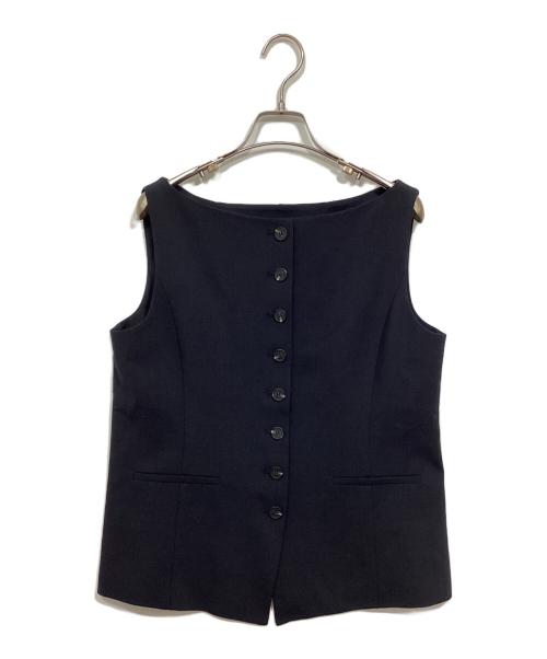 Atelier Nain（アトリエ ナイン）Atelier Nain (アトリエ ナイン) DAVE SET-UP VOTE NECK VEST ネイビー サイズ:Mの古着・服飾アイテム