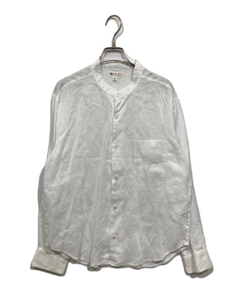 MOTOR by HIDEO MOTOIKE（ヒデオ モトイケ）MOTOR by HIDEO MOTOIKE (ヒデオ モトイケ) リネンシャツ ホワイト サイズ:Mの古着・服飾アイテム