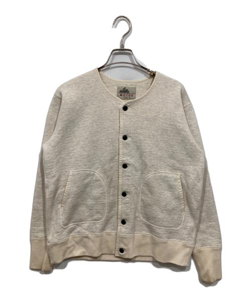 MOTO MOTOR（モト モーター）MOTO MOTOR (モト モーター) 丸首カーディガン アイボリー サイズ:Sの古着・服飾アイテム