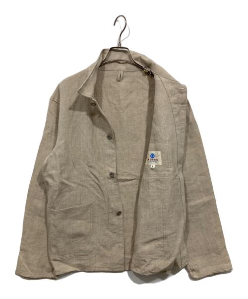MOTOR by HIDEO MOTOIKE（ヒデオ モトイケ）MOTOR by HIDEO MOTOIKE (ヒデオ モトイケ) リネンカバーオール ベージュ サイズ:Lの古着・服飾アイテム