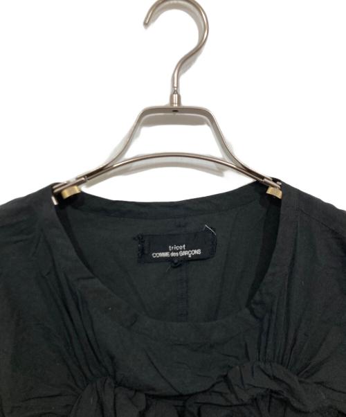 tricot COMME des GARCONS（トリココムデギャルソン）tricot COMME des GARCONS (トリココムデギャルソン) コットンフリルドッキングカットソー ブラック サイズ:Mの古着・服飾アイテム