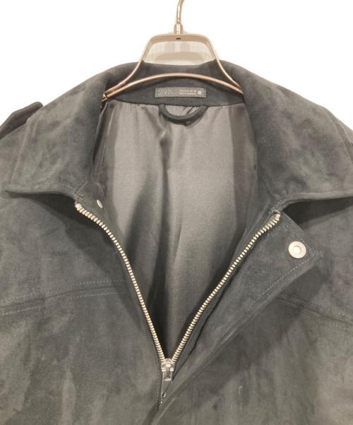 ZARA（ザラ）ZARA (ザラ) スウェードジャケット ブラック サイズ:Ｓの古着・服飾アイテム