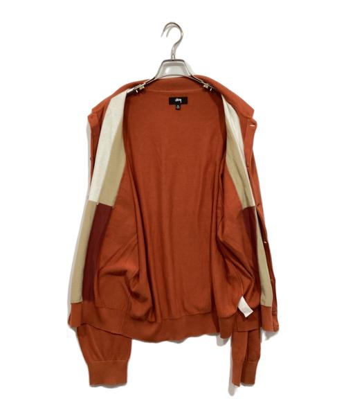 stussy（ステューシー）stussy (ステューシー) コットンカーディガン オレンジ サイズ:XLの古着・服飾アイテム