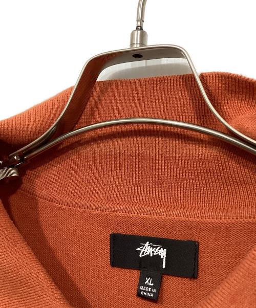 stussy（ステューシー）stussy (ステューシー) コットンカーディガン オレンジ サイズ:XLの古着・服飾アイテム