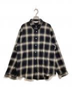 digawelディガウェル）の古着「オンブレチェックシャツ」｜ブラック