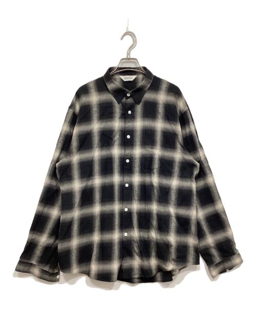 digawel（ディガウェル）DIGAWEL (ディガウェル) オンブレチェックシャツ ブラック サイズ:3の古着・服飾アイテム
