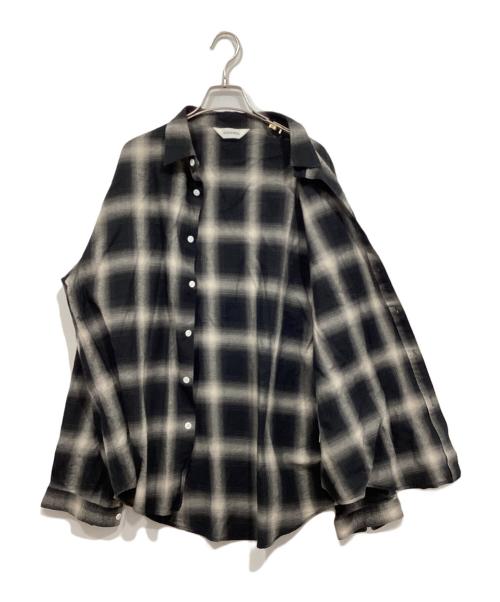 digawel（ディガウェル）DIGAWEL (ディガウェル) オンブレチェックシャツ ブラック サイズ:3の古着・服飾アイテム