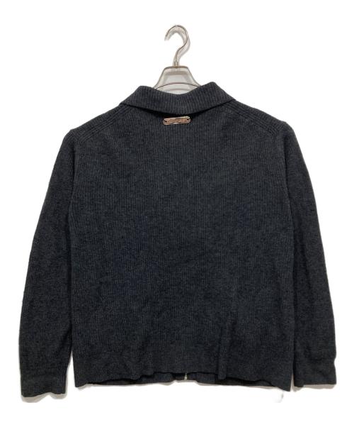 HELMUT LANG（ヘルムートラング）HELMUT LANG (ヘルムートラング) タートルネックフルジップカーディガン / turtle neck full zip cardigan グレー サイズ:Lの古着・服飾アイテム