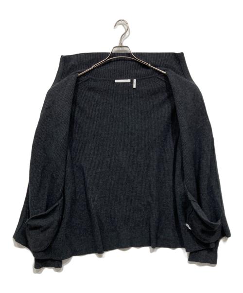HELMUT LANG（ヘルムートラング）HELMUT LANG (ヘルムートラング) タートルネックフルジップカーディガン / turtle neck full zip cardigan グレー サイズ:Lの古着・服飾アイテム