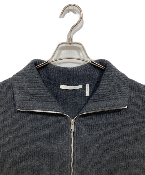 HELMUT LANG（ヘルムートラング）HELMUT LANG (ヘルムートラング) タートルネックフルジップカーディガン / turtle neck full zip cardigan グレー サイズ:Lの古着・服飾アイテム