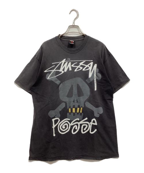 stussy（ステューシー）stussy (ステューシー) スカルグラフィックプリントTシャツ ネイビー サイズ:Lの古着・服飾アイテム