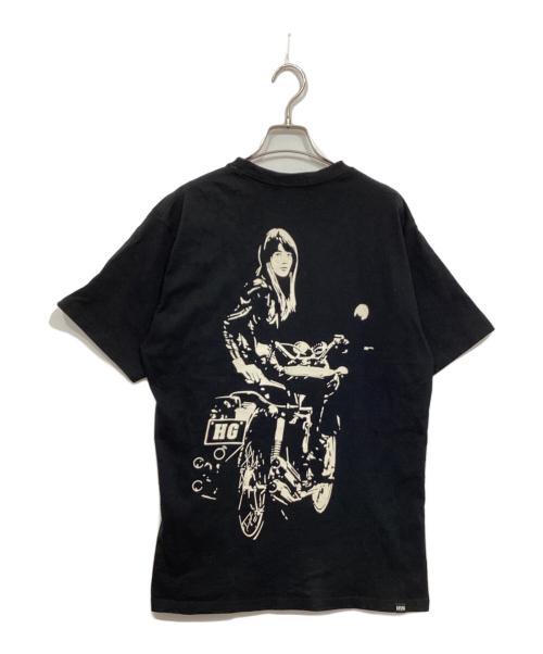 Hysteric Glamour（ヒステリックグラマー）Hysteric Glamour (ヒステリックグラマー) プリントTシャツ / RIDING HIGH Tシャツ ブラック サイズ:Ｌの古着・服飾アイテム
