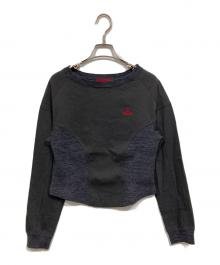 Vivienne Westwood RED LABEL（ヴィヴィアンウエストウッドレッドレーベル）の古着「メランジリブミックスジャージーカットソー」｜グレー