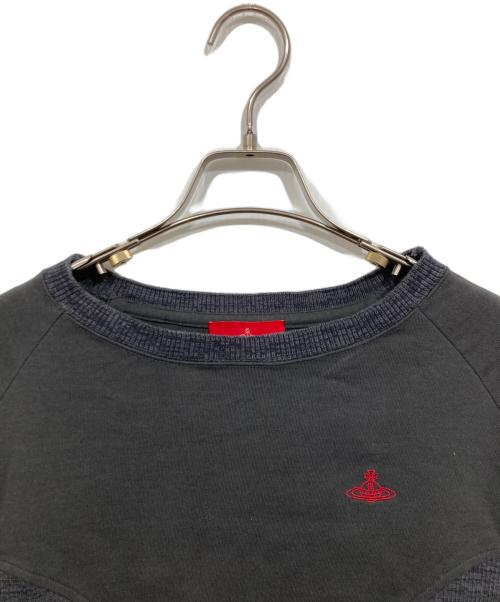 Vivienne Westwood RED LABEL（ヴィヴィアンウエストウッドレッドレーベル）Vivienne Westwood RED LABEL (ヴィヴィアンウエストウッドレッドレーベル) メランジリブミックスジャージーカットソー グレー サイズ:00の古着・服飾アイテム