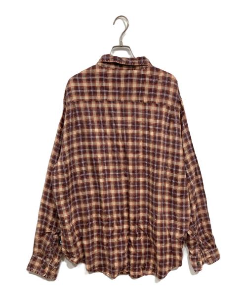 stussy（ステューシー）stussy (ステューシー) チェックシャツ ブラウン サイズ:Lの古着・服飾アイテム