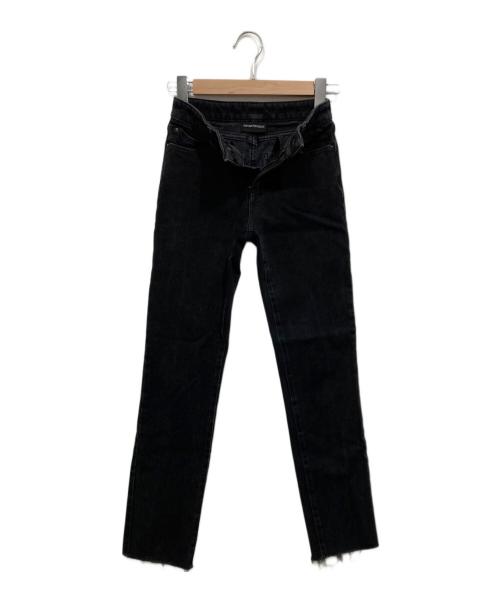 EMPORIO ARMANI（エンポリオ アルマーニ）EMPORIO ARMANI (エンポリオ アルマーニ) スリムデニムジーンズ ブラック サイズ:W24（61cm）の古着・服飾アイテム