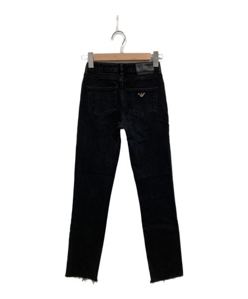 EMPORIO ARMANI（エンポリオ アルマーニ）EMPORIO ARMANI (エンポリオ アルマーニ) スリムデニムジーンズ ブラック サイズ:W24（61cm）の古着・服飾アイテム