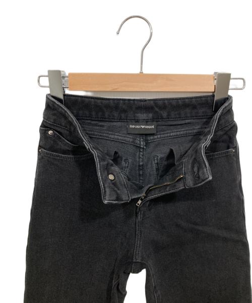 EMPORIO ARMANI（エンポリオ アルマーニ）EMPORIO ARMANI (エンポリオ アルマーニ) スリムデニムジーンズ ブラック サイズ:W24（61cm）の古着・服飾アイテム