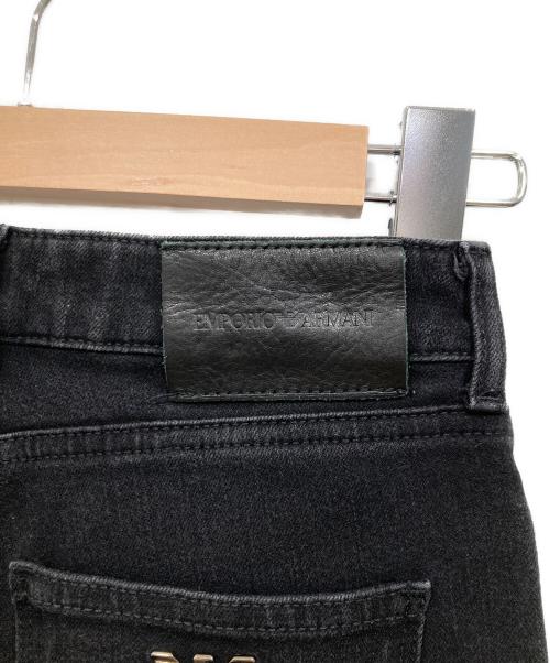 EMPORIO ARMANI（エンポリオ アルマーニ）EMPORIO ARMANI (エンポリオ アルマーニ) スリムデニムジーンズ ブラック サイズ:W24（61cm）の古着・服飾アイテム