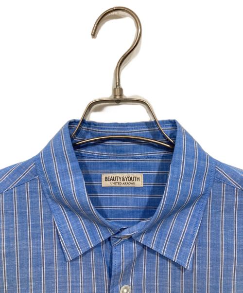 UNITED ARROWS（ユナイテッドアローズ）UNITED ARROWS (ユナイテッドアローズ) ストライプ長袖シャツ ブルー サイズ:L 未使用品の古着・服飾アイテム