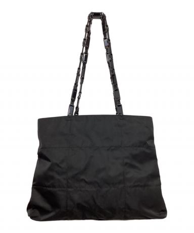 中古・古着通販】PRADA (プラダ) チェーントートバッグ ブラック