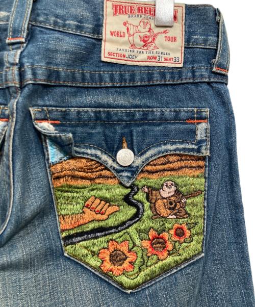 TRUE RELIGION（トゥルー レリジョン）TRUE RELIGION (トゥルー レリジョン) JOEYフレアデニムパンツ ブルー サイズ:W31（78.5cm）の古着・服飾アイテム