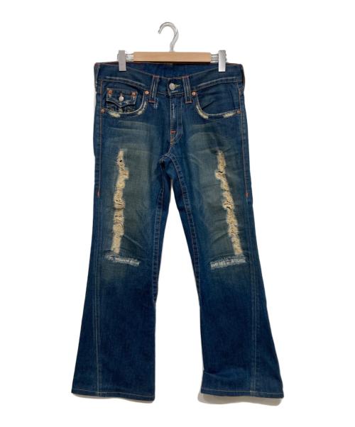 TRUE RELIGION（トゥルー レリジョン）TRUE RELIGION (トゥルー レリジョン) JOEYフレアデニムパンツ ブルー サイズ:W30（76cm）の古着・服飾アイテム