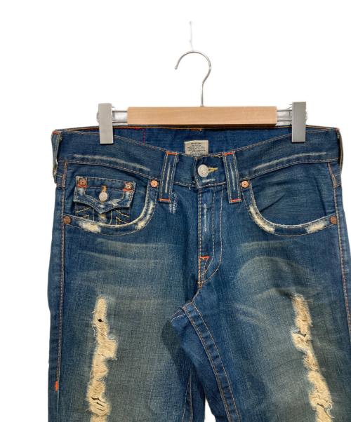 TRUE RELIGION（トゥルー レリジョン）TRUE RELIGION (トゥルー レリジョン) JOEYフレアデニムパンツ ブルー サイズ:W30（76cm）の古着・服飾アイテム
