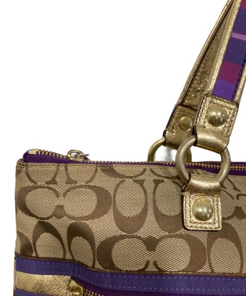 COACH（コーチ）COACH (コーチ) トートバッグ / ポピータータンアップリケグラム ベージュの古着・服飾アイテム