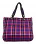 COACH (コーチ) ポピーチェックトートバッグ パープル：6000円